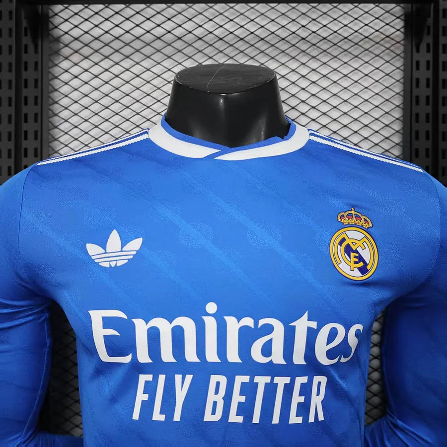 2025/2026 Long Sleeve Player Version Real Madrid Third Away Football Shirt1:1 Thai Quality