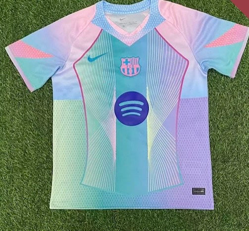 2025\2026 Barcelona Concept pink blue gradient Football shirt