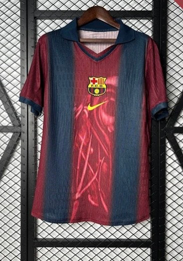 2025\2026 Barcelona Travis Scott Joint Edition Polo shirt Football Shirt